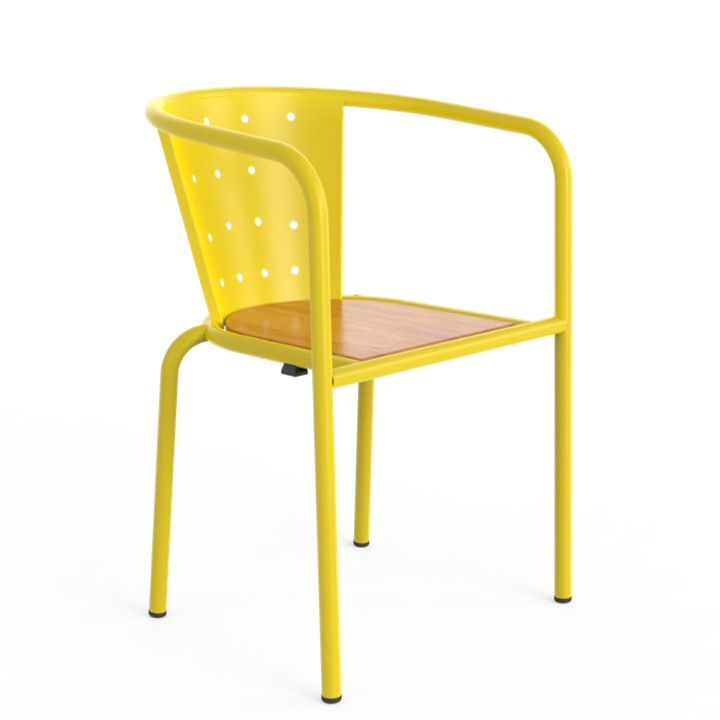 Venkovní kovová židle Adico žlutá